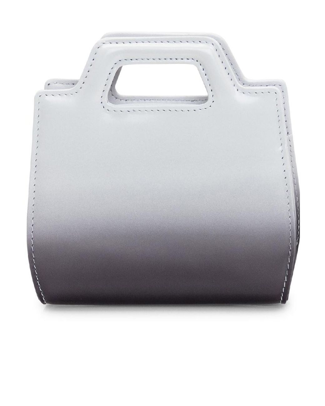 Ferragamo Gray Double Gancini Buckle Shoulder Bag