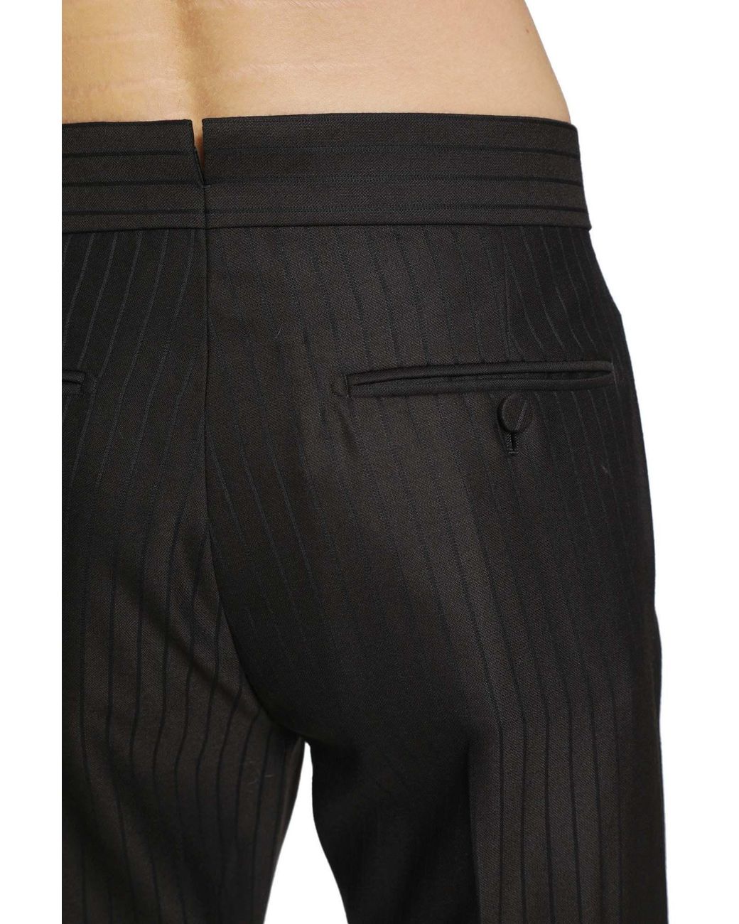 Tom Ford Black Embroidered Twill Casual Trousers for men