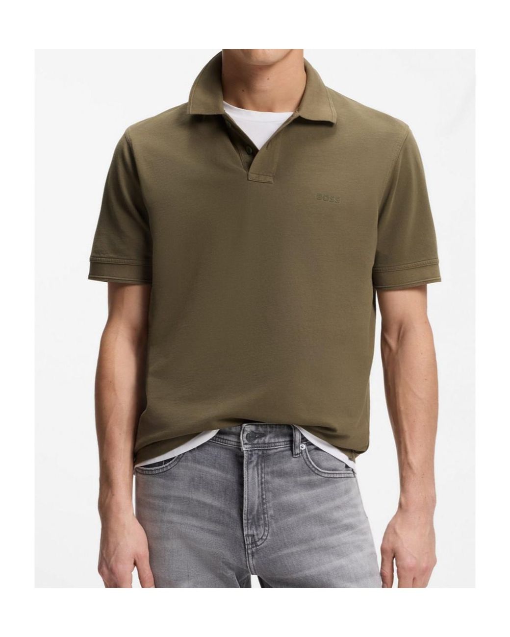 Boss Green Cotton-Piqué Polo Shirt With Logo Print