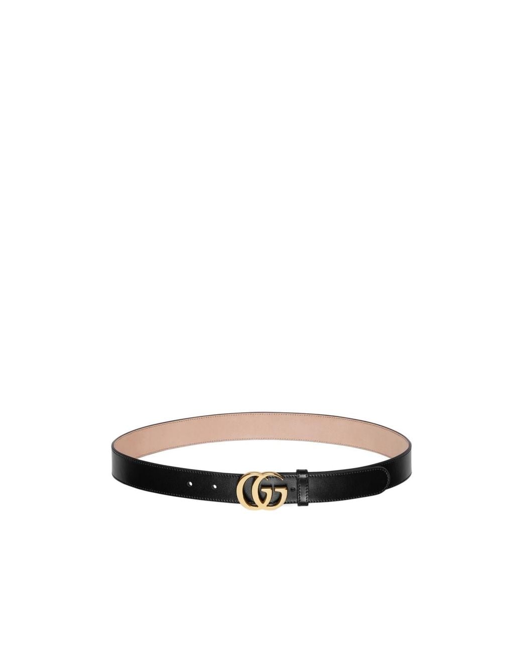 Gucci White Flat Marmont Belt for men