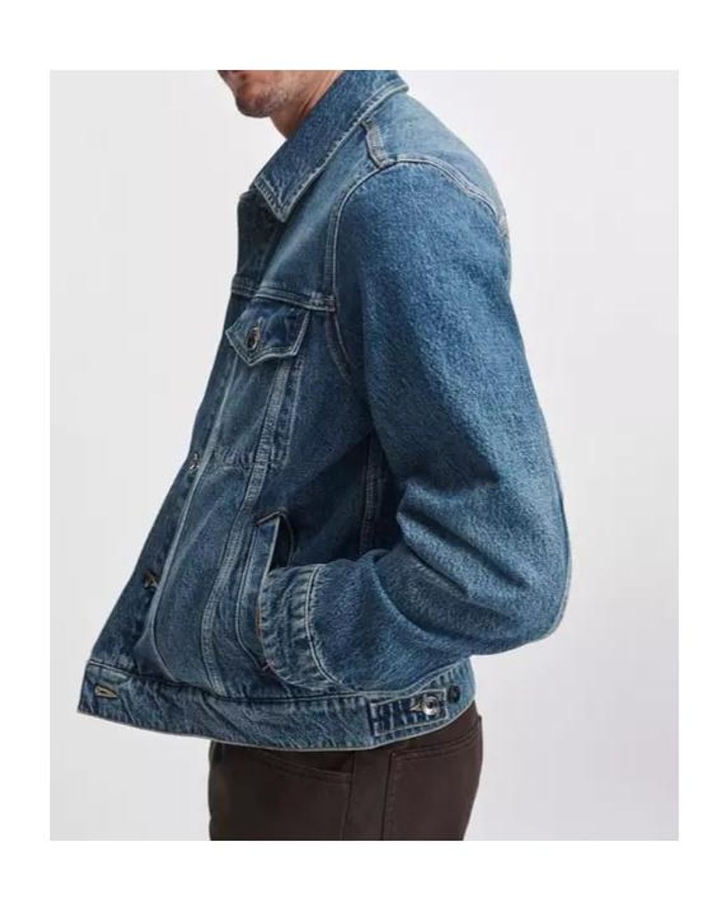 Rag & Bone Blue Fortu Classic Denim Jacket for men