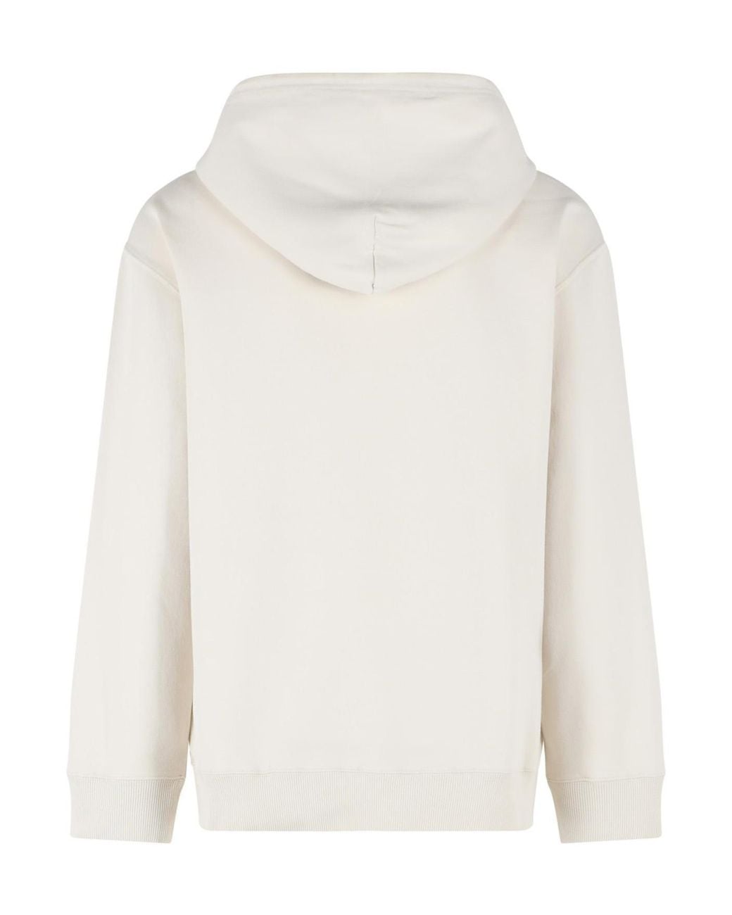 MM6 by Maison Margiela White Logo-Patch Drawstring Hoodie for men