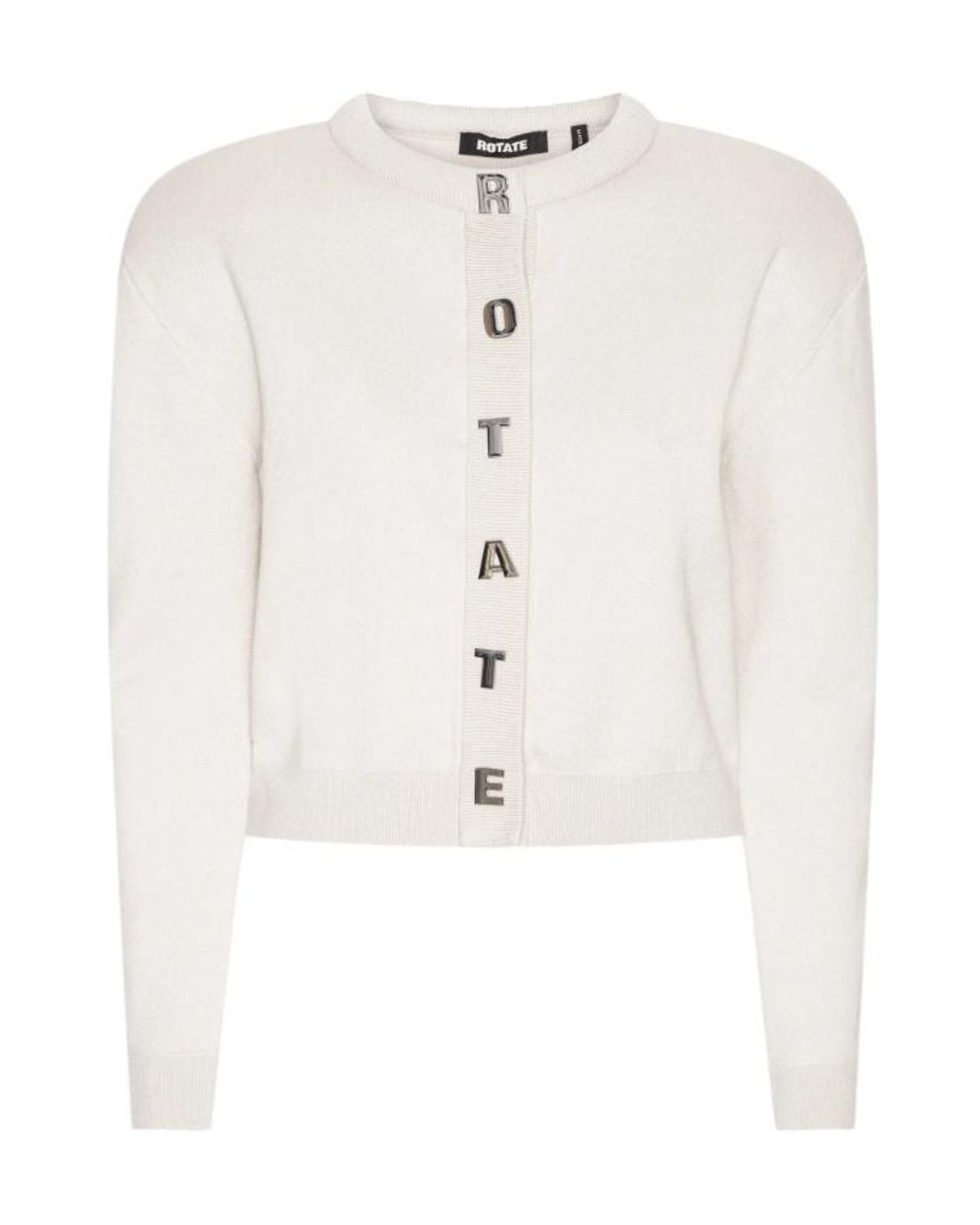 ROTATE BIRGER CHRISTENSEN White Long-Sleeve Cardigan