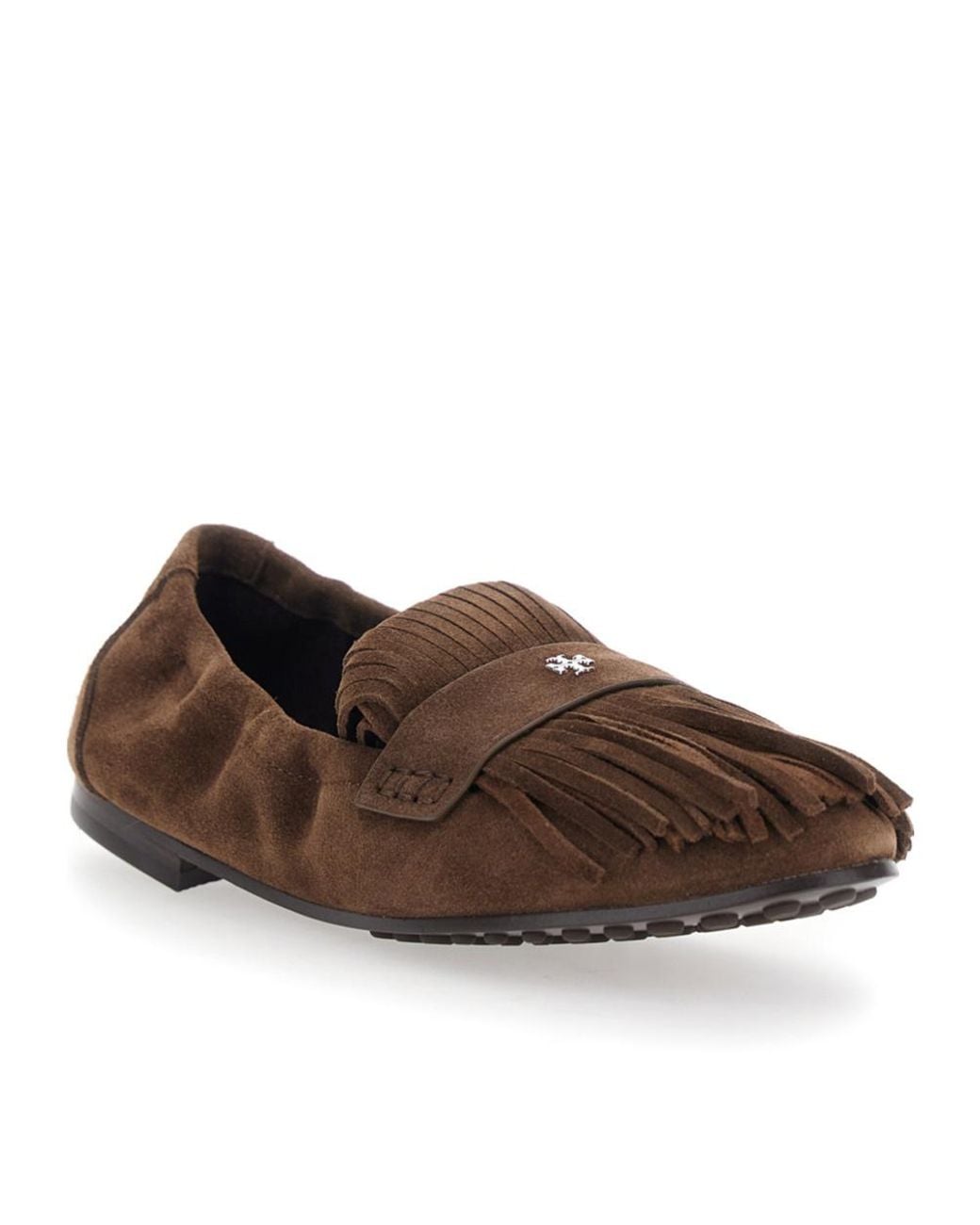 Tory Burch Brown Ballet Fringe Loafers