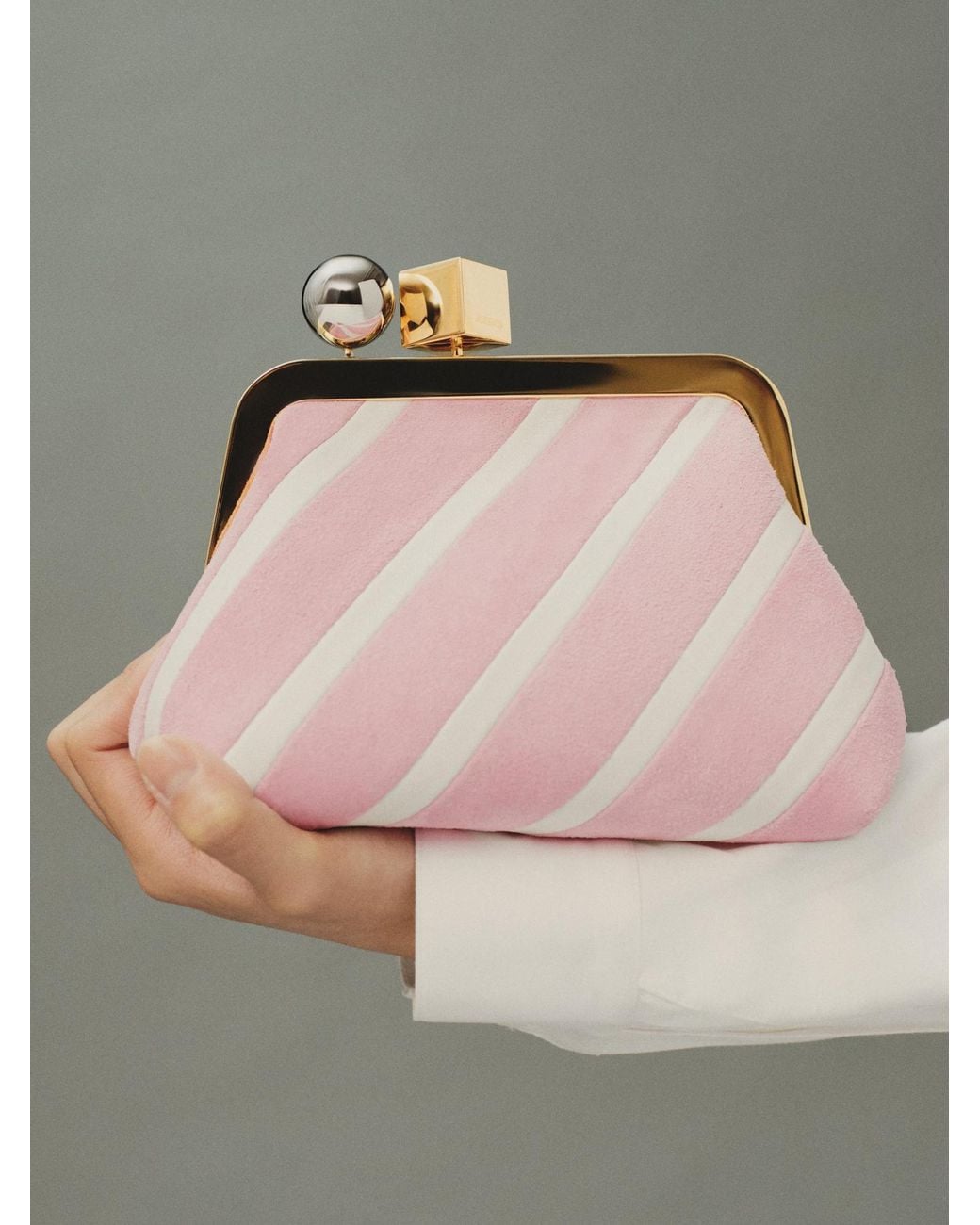 Jacquemus Pink Le Berlingot Frame Clutch Bag