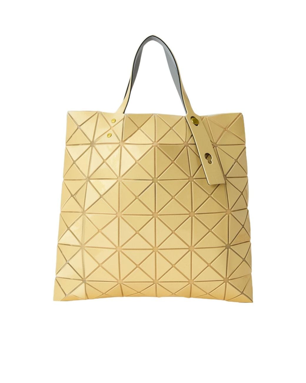 Issey Miyake Yellow Geometric Tote Bag