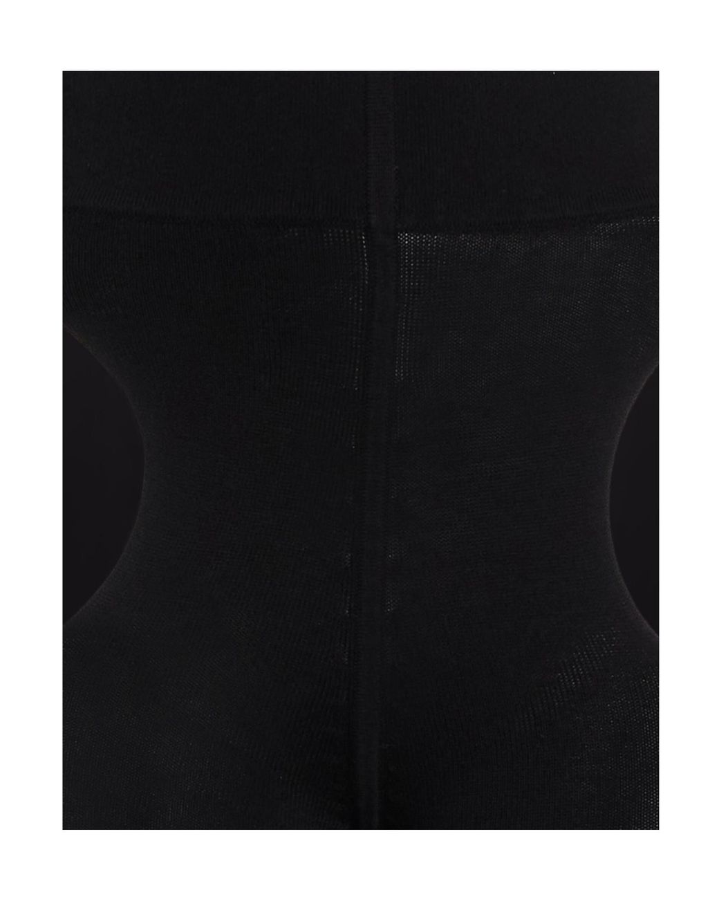 Rick Owens Black Plain Colour Leggings