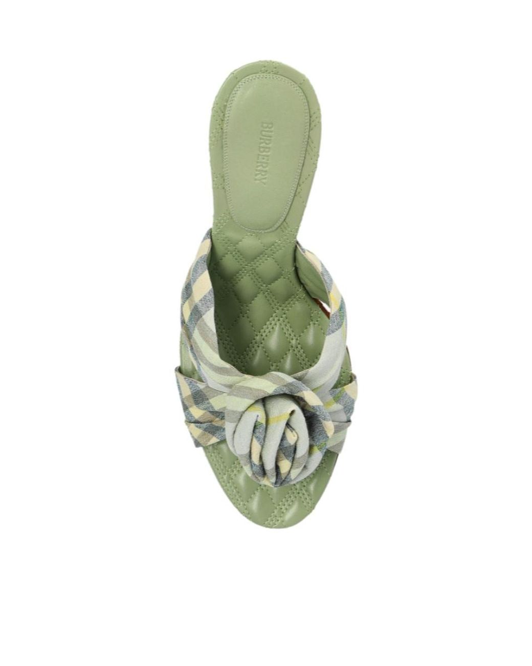 Burberry Metallic Mews Checked Heeled Sandals