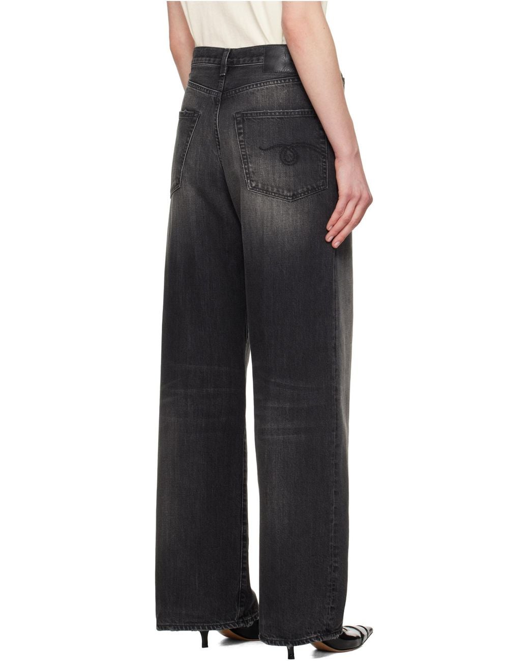 R13 Gray Baggy Jeans