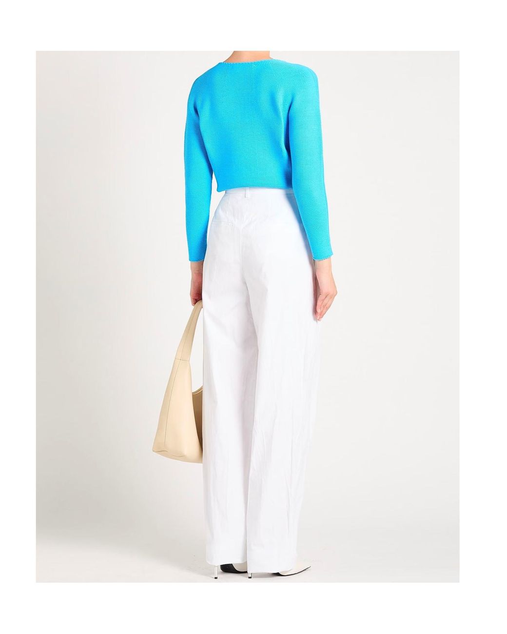 Sportmax White Loose-Fit Trousers