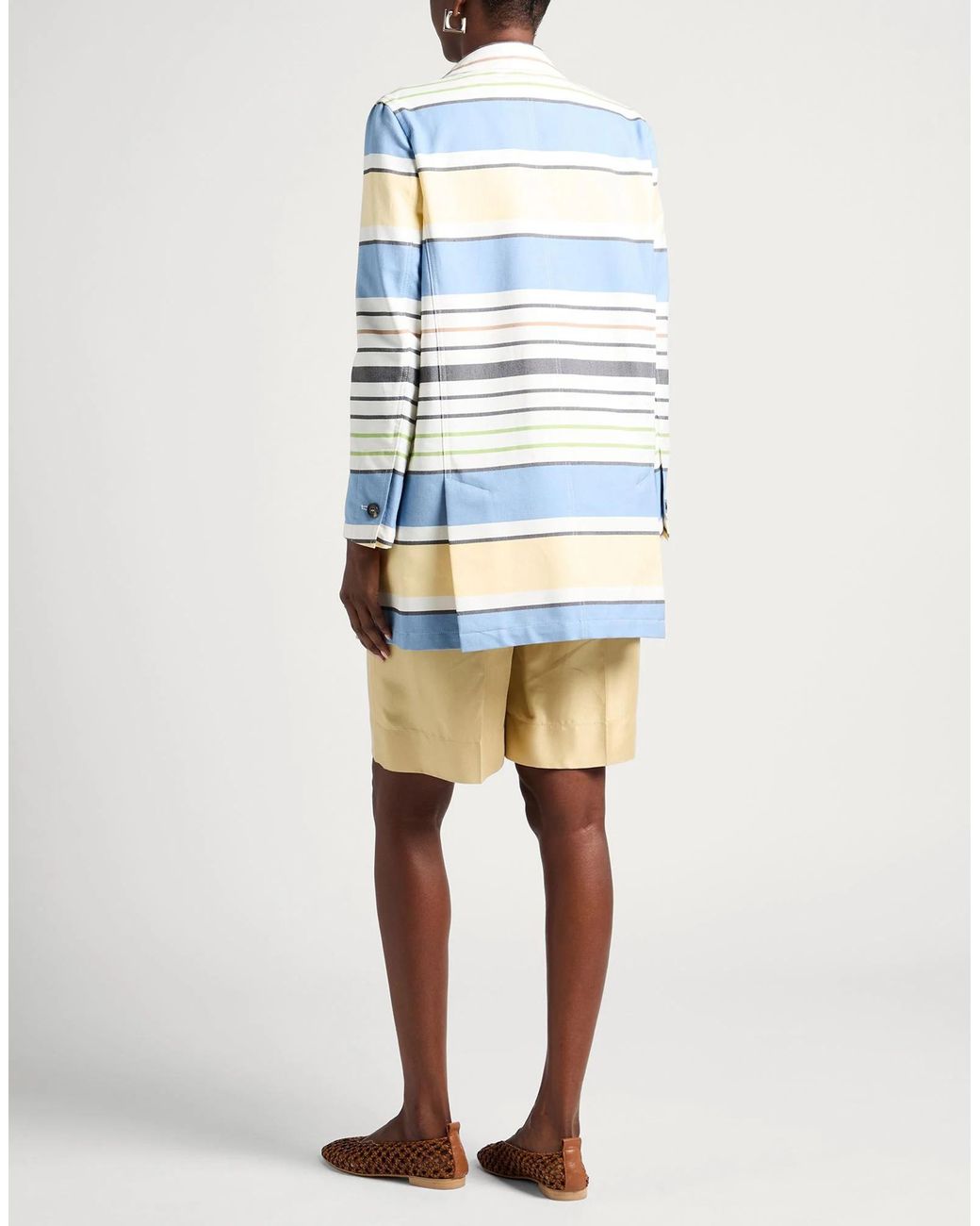 Max Mara Blue Striped Blazer