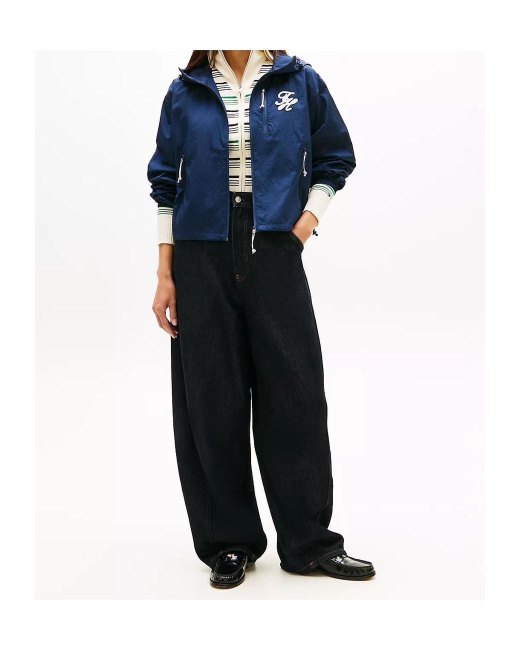 Tommy Hilfiger Blue Long-Sleeved Hooded Jacket
