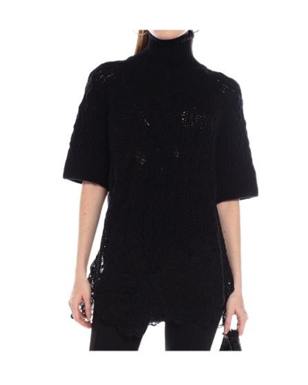 Ermanno Scervino Black Wool Blend Knitted Top