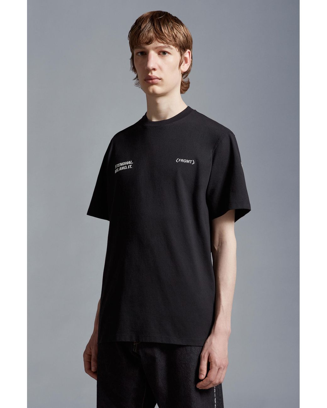 Moncler Black Logo Motif T-Shirt for men