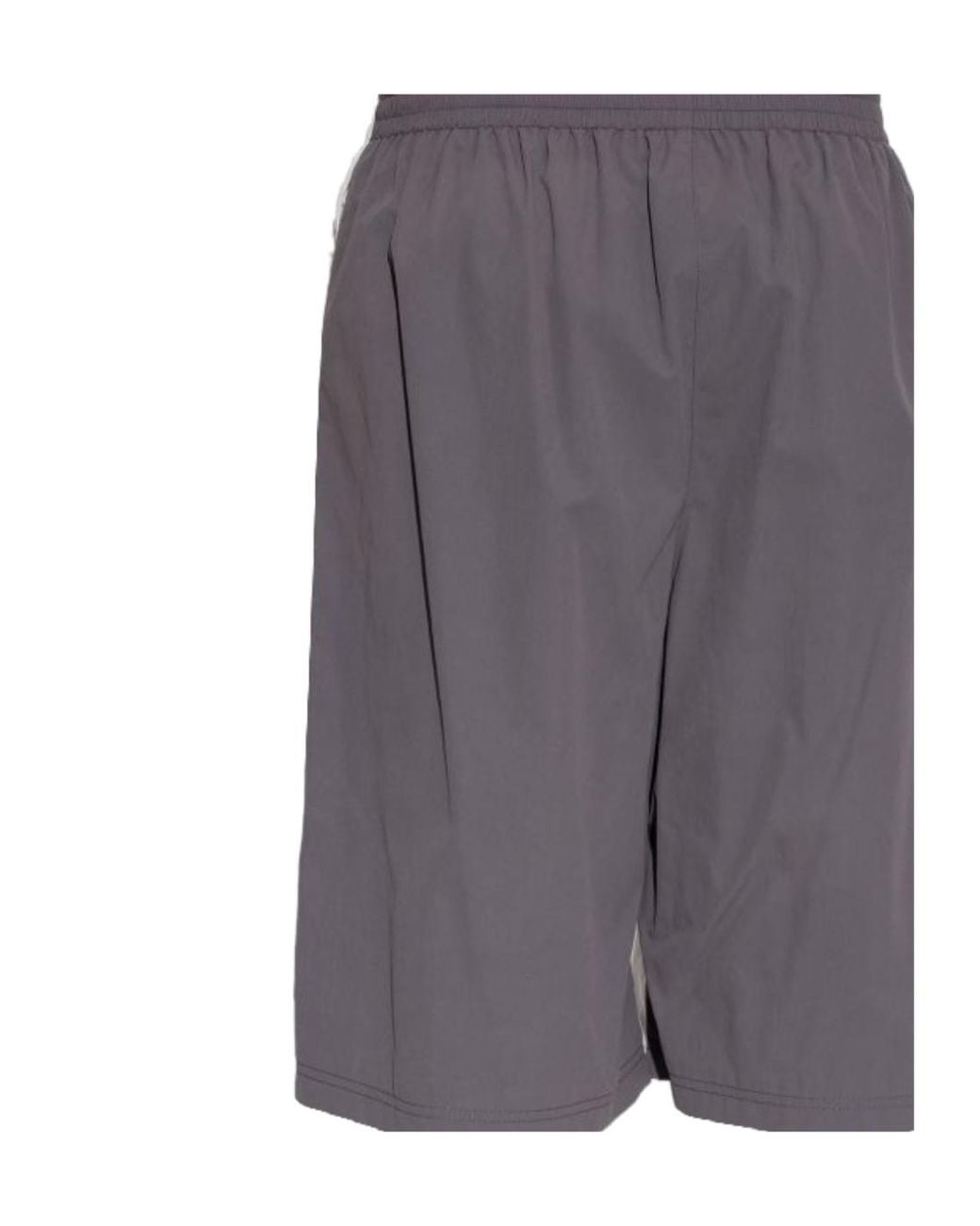 Balenciaga White Logo Embroidered Shorts for men