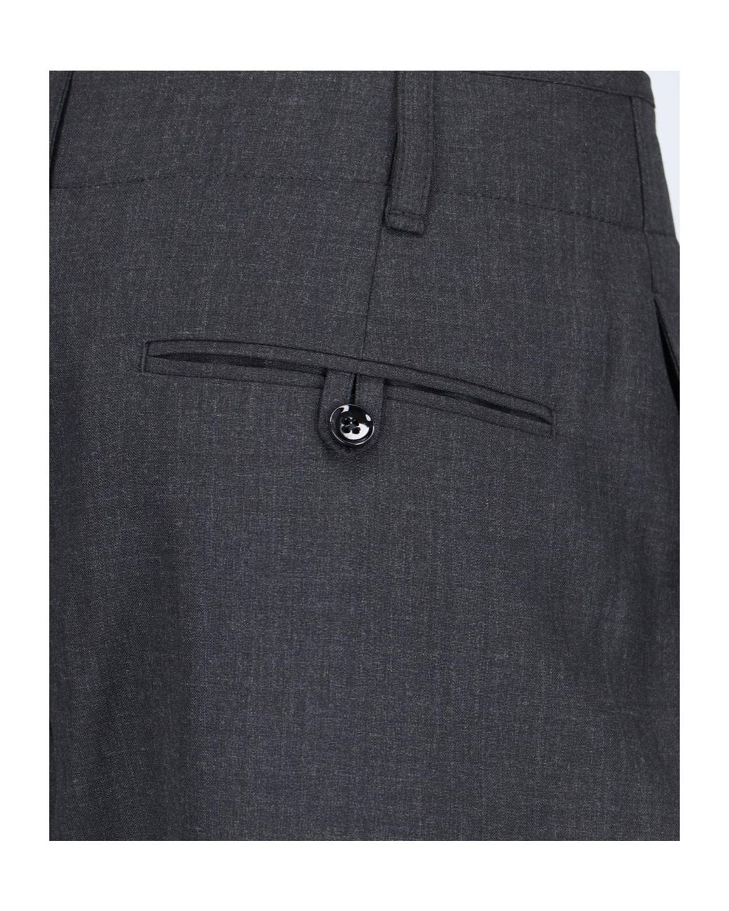 Lemaire Gray Pressed Crease Curved-Leg Trousers