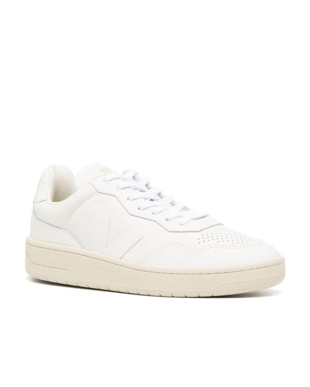 Veja White V-90 Lace-Up Sneakers for men