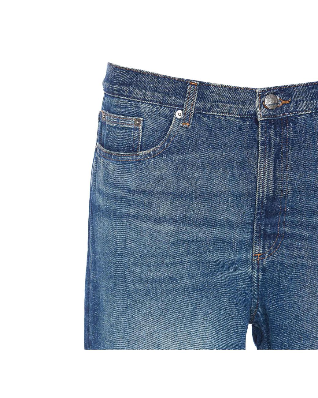 A.P.C. Blue Straight Leg Jeans for men