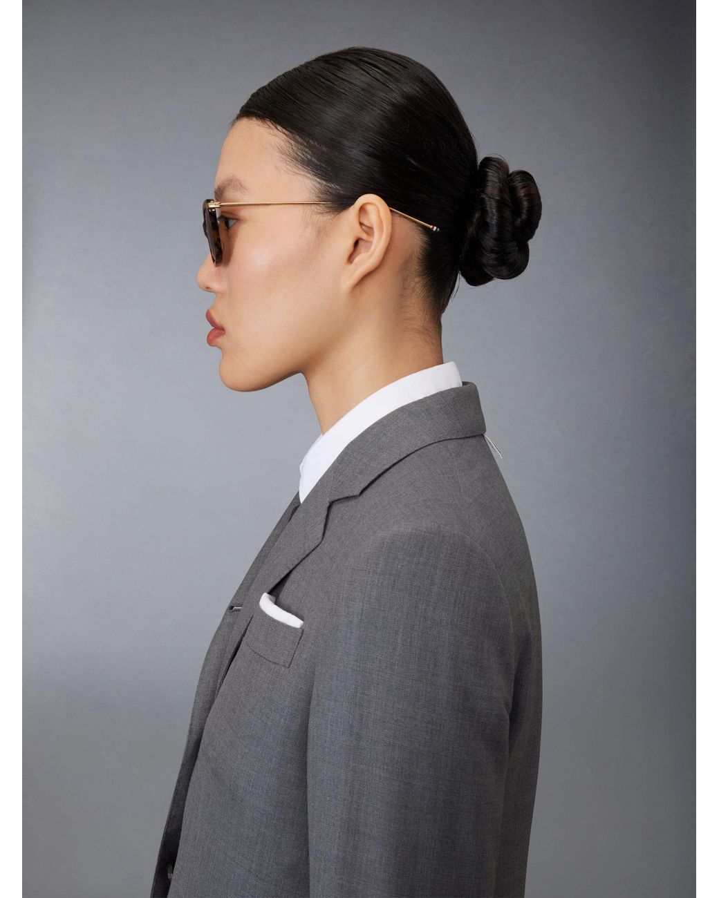 Thom Browne White Eyewear Square Frame Sunglasses for men