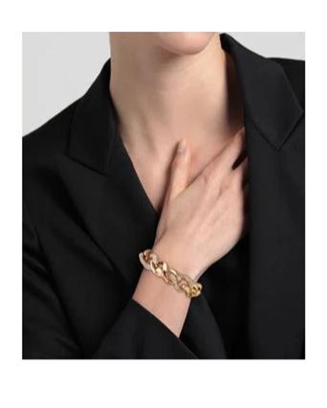 Tory Burch Metallic Chunky Curb-Link Bracelet