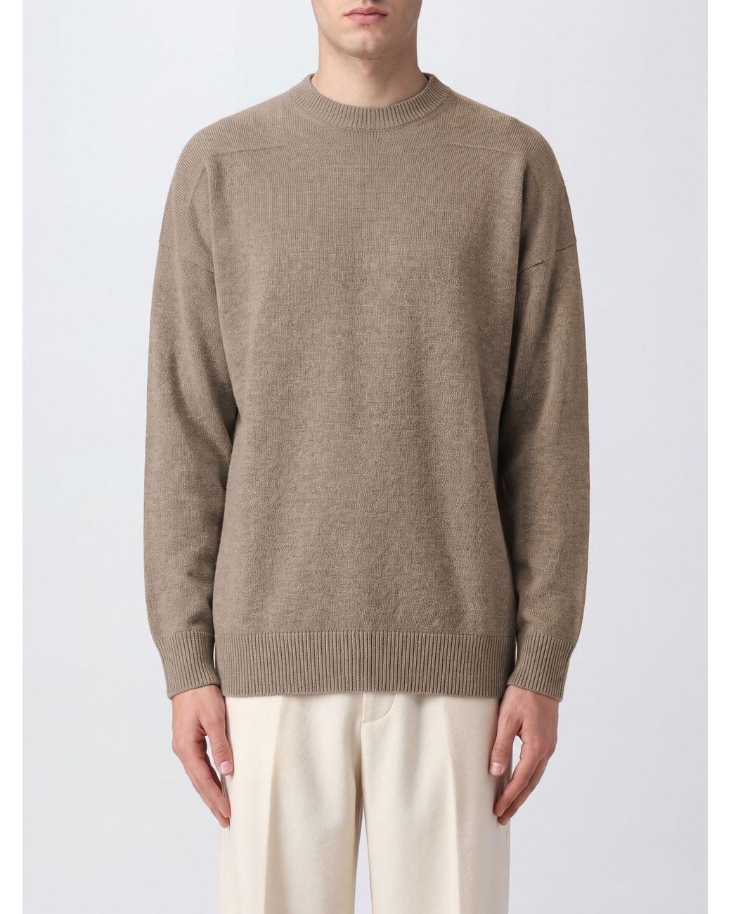 Jil Sander Brown Relaxed Knit Sweater for men