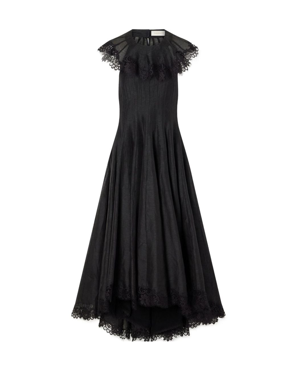 Zimmermann Black Lace-Trimmed Gown