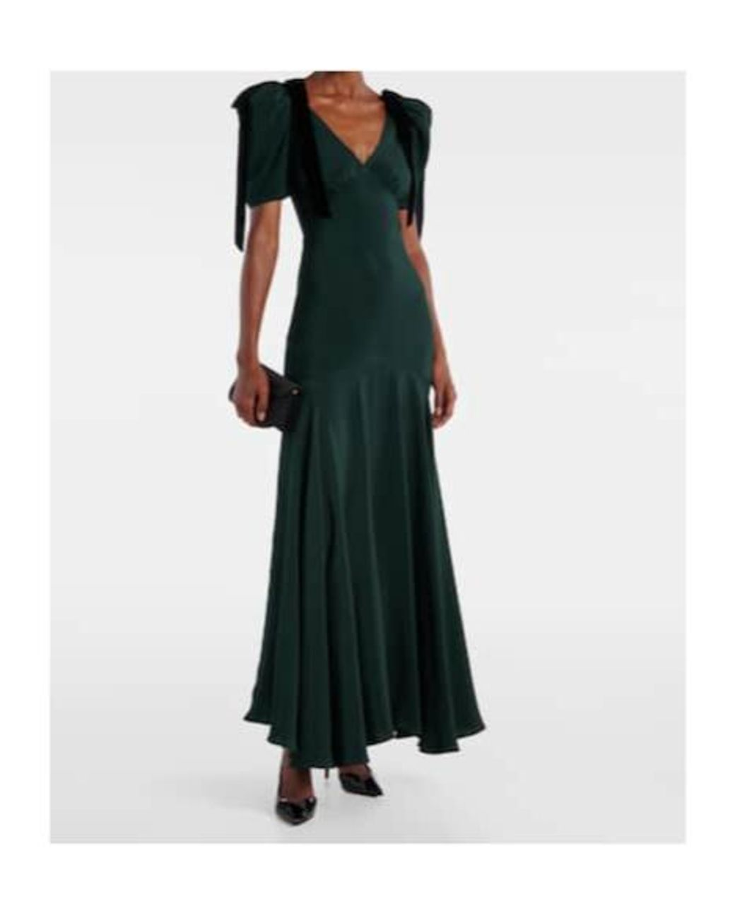 Rodarte Black Bow-Detail Silk Cocktail Dress