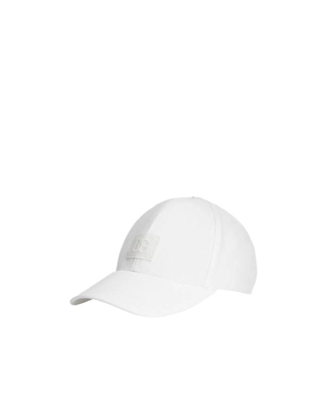 Dolce & Gabbana White Logo Patch Baseball Hat for men