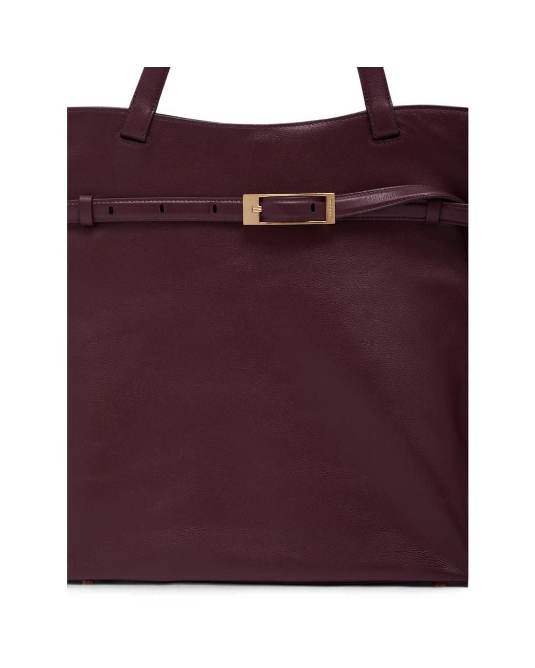 Anine Bing Purple Elly Tote Small-Grained Leather