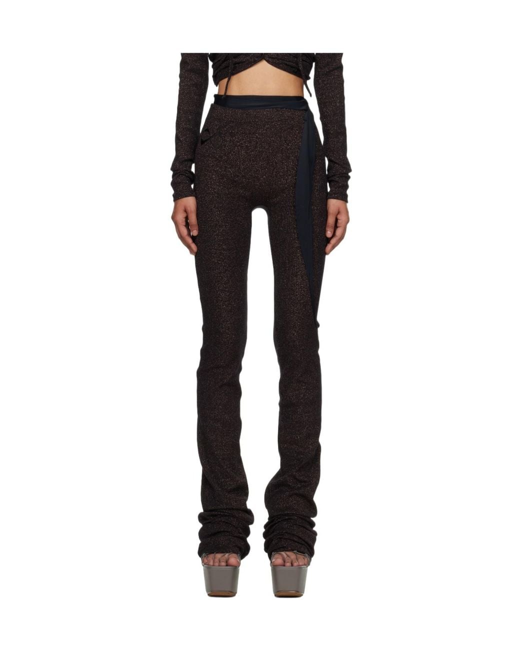 OTTOLINGER Black Glitter-Effect Trousers