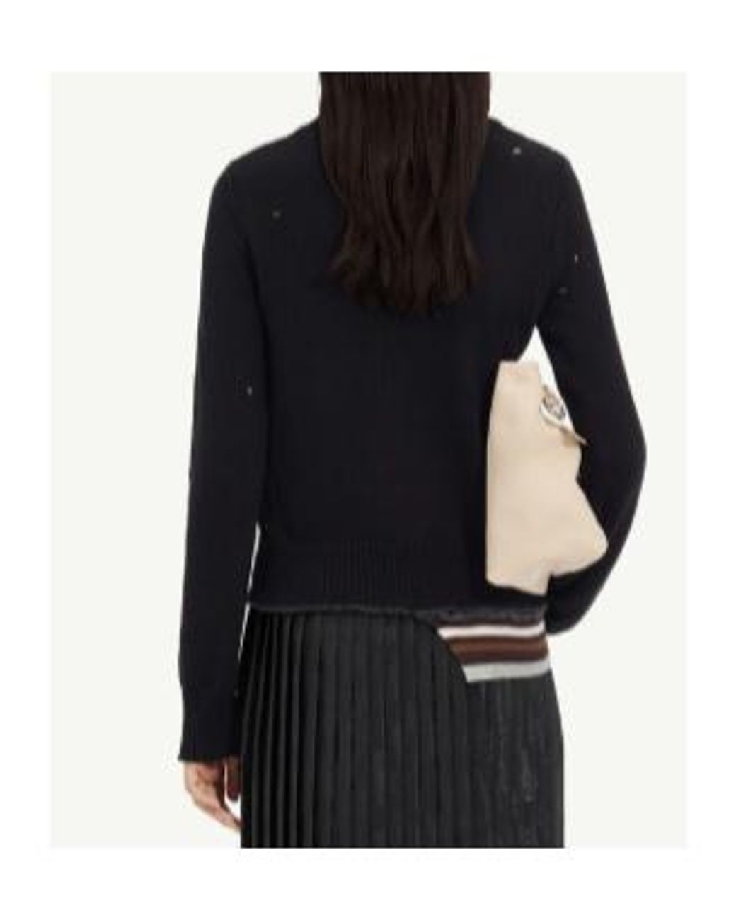 MM6 by Maison Margiela Black Ribbed Knit Top