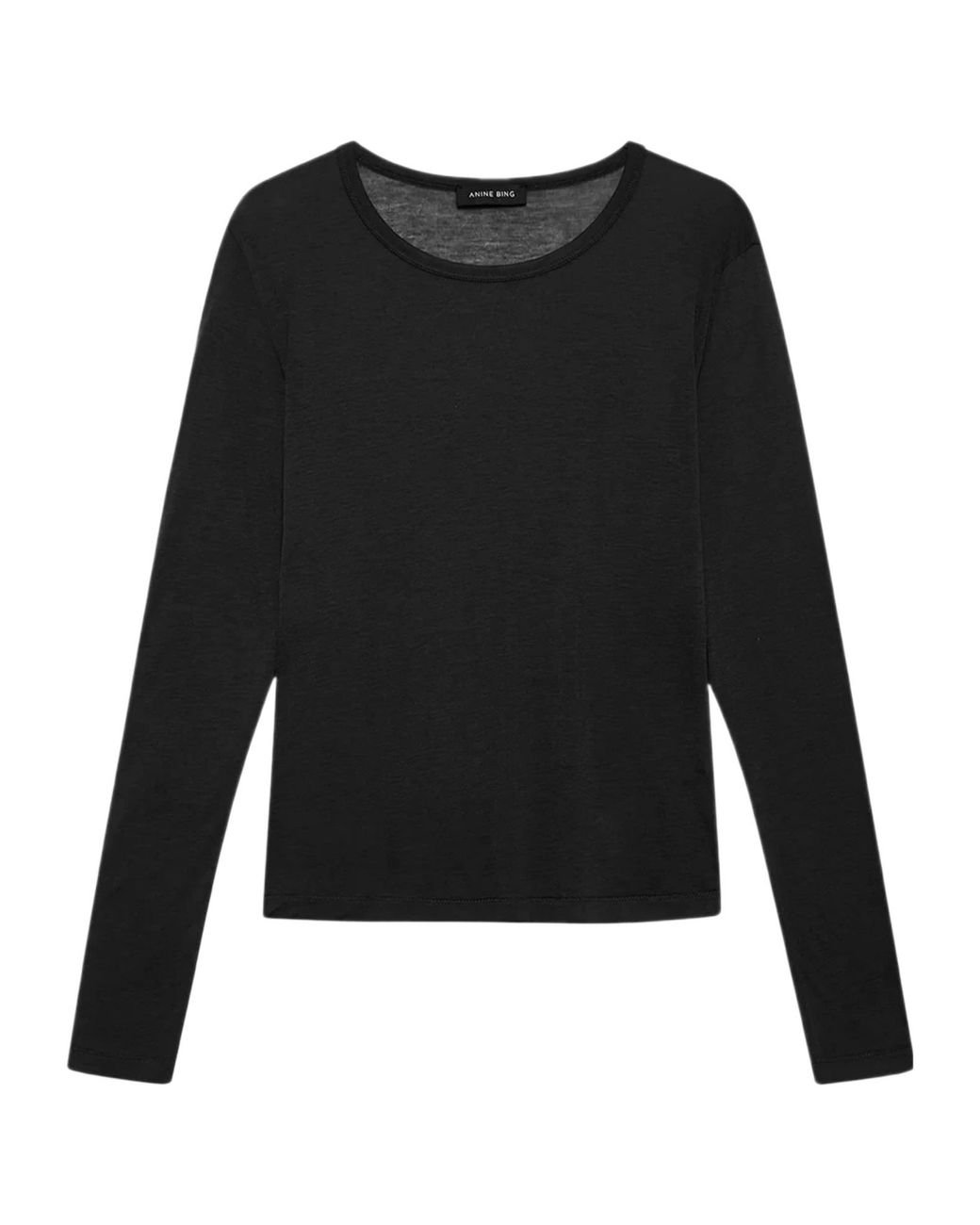 Anine Bing Black Long-Sleeve Sylvie Tee