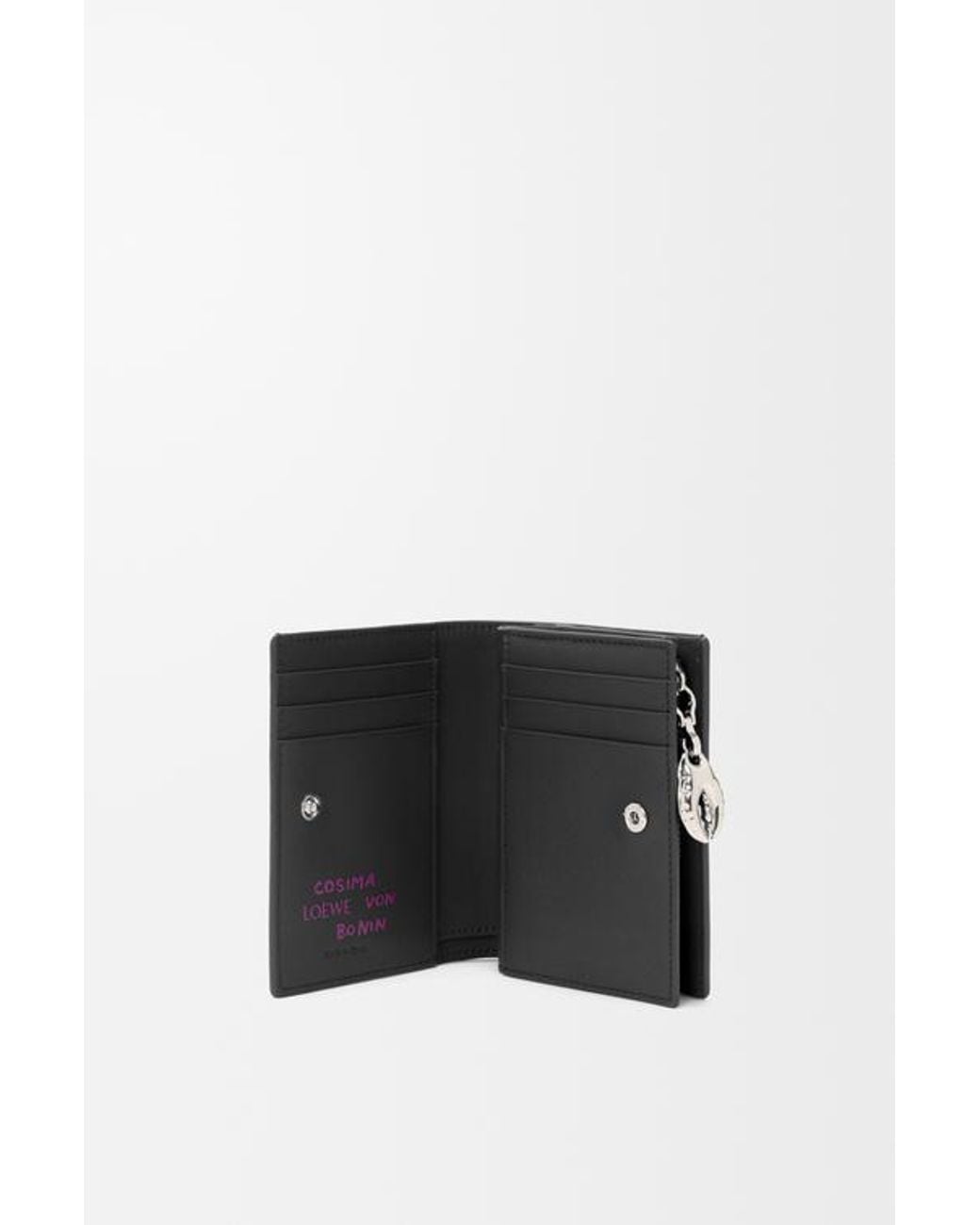 Loewe Black Compact Zip-Around Wallet