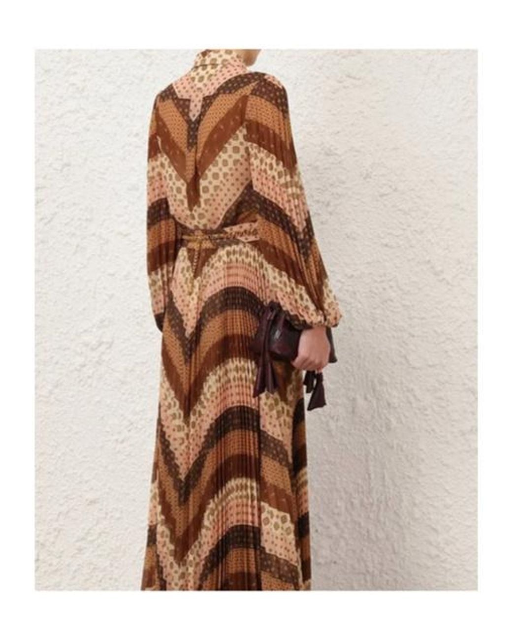 Zimmermann Brown Sunray Collard Shirt