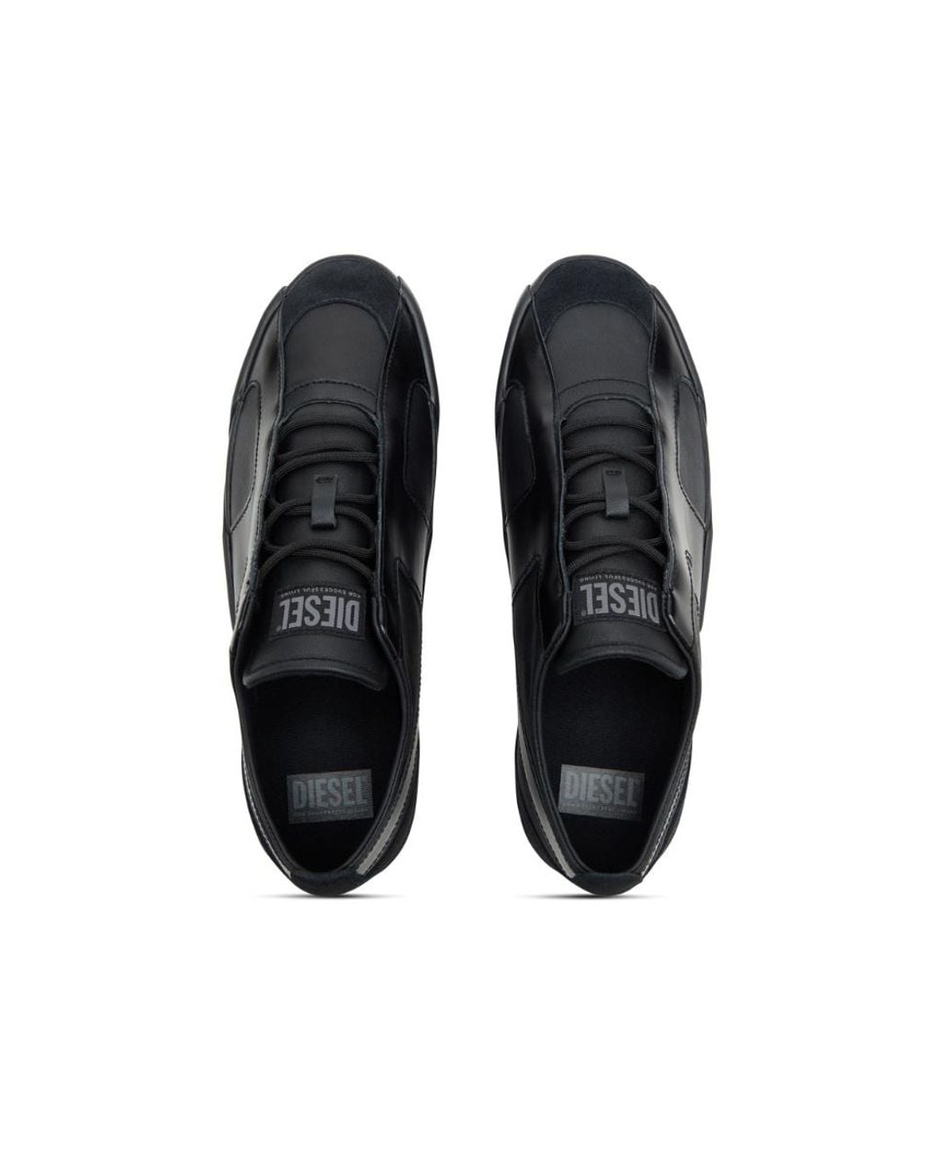 DIESEL Black S-Slante-D-Sneakers for men