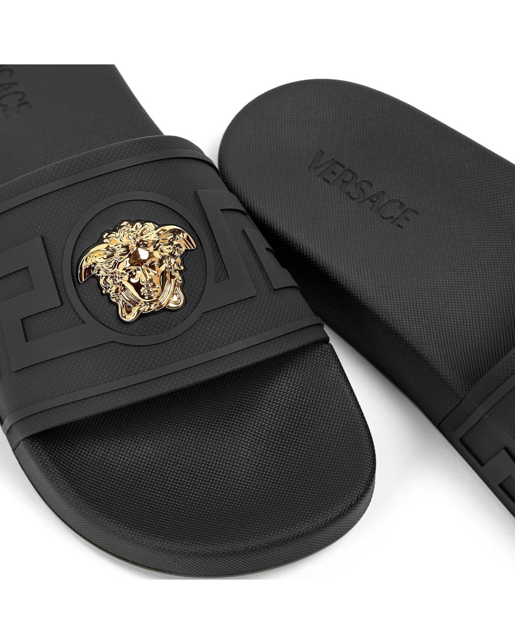 Versace Black Casual Slippers for men