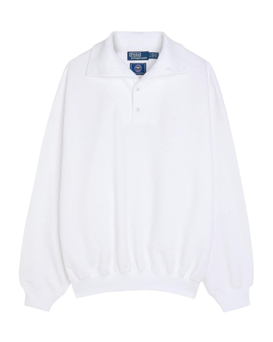 Polo Ralph Lauren White Cotton Oversized-Fit Sweatshirt