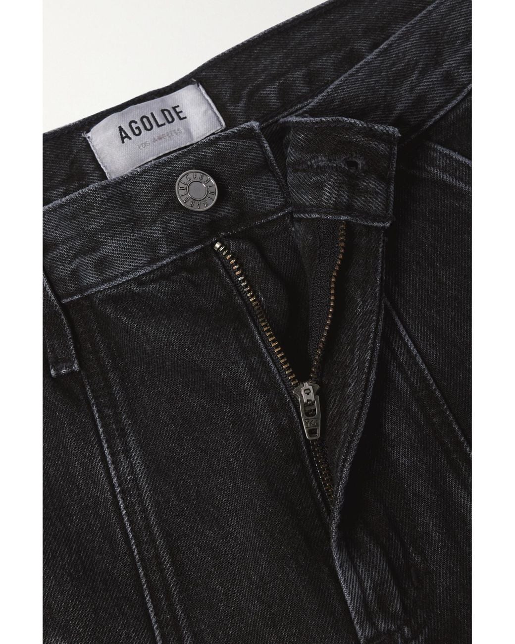Agolde Black Straight-Leg Organic Jeans