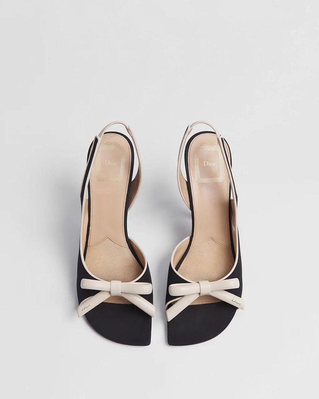 Dior Blue Bow Heeled Slingback Sandal