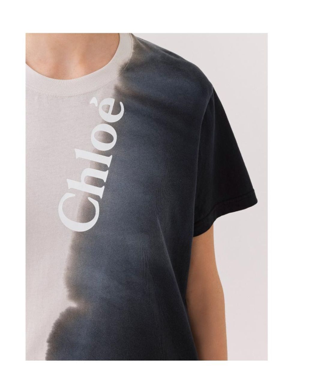 Chloé Blue Chloé Tie-Dyed Crewneck T-Shirt