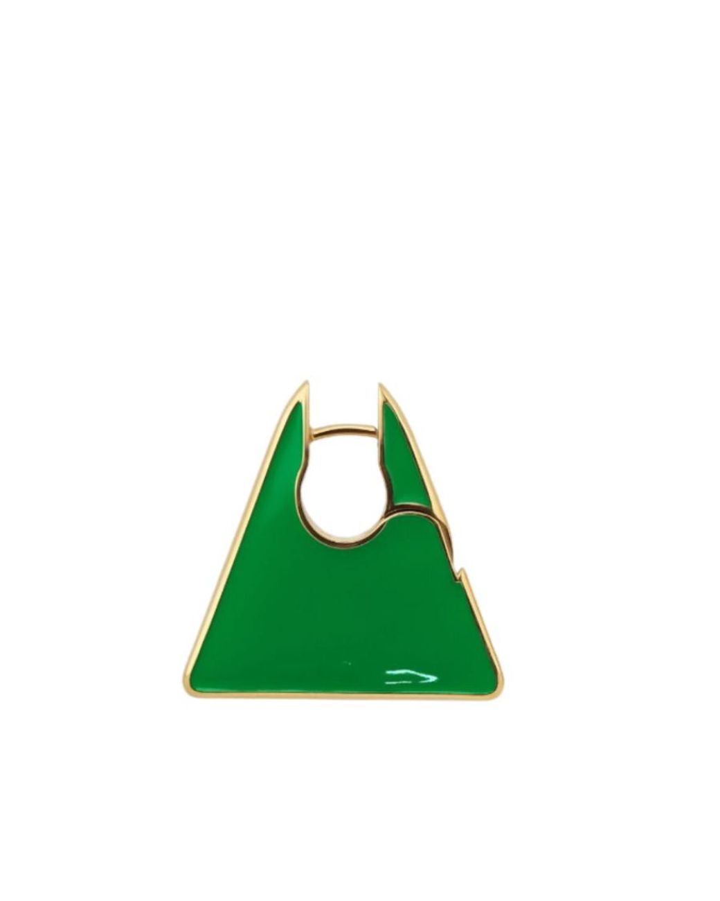 Bottega Veneta Green Triangle Shaped Earrings