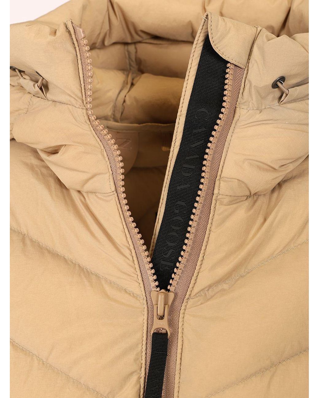 Canada Goose Natural Clair Hooded Quilted Coat
