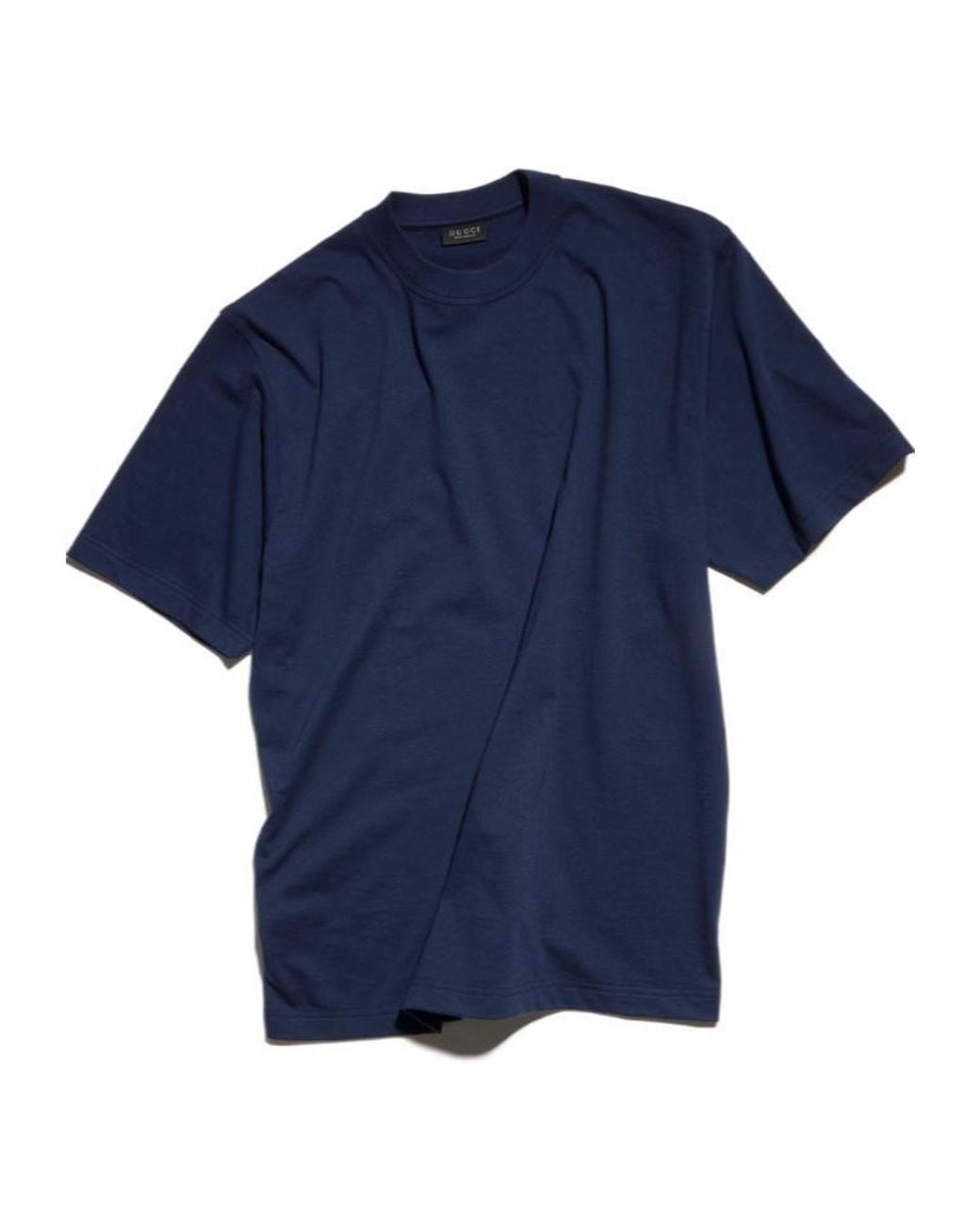 Gucci Blue Cotton Silk Jersey T-Shirt