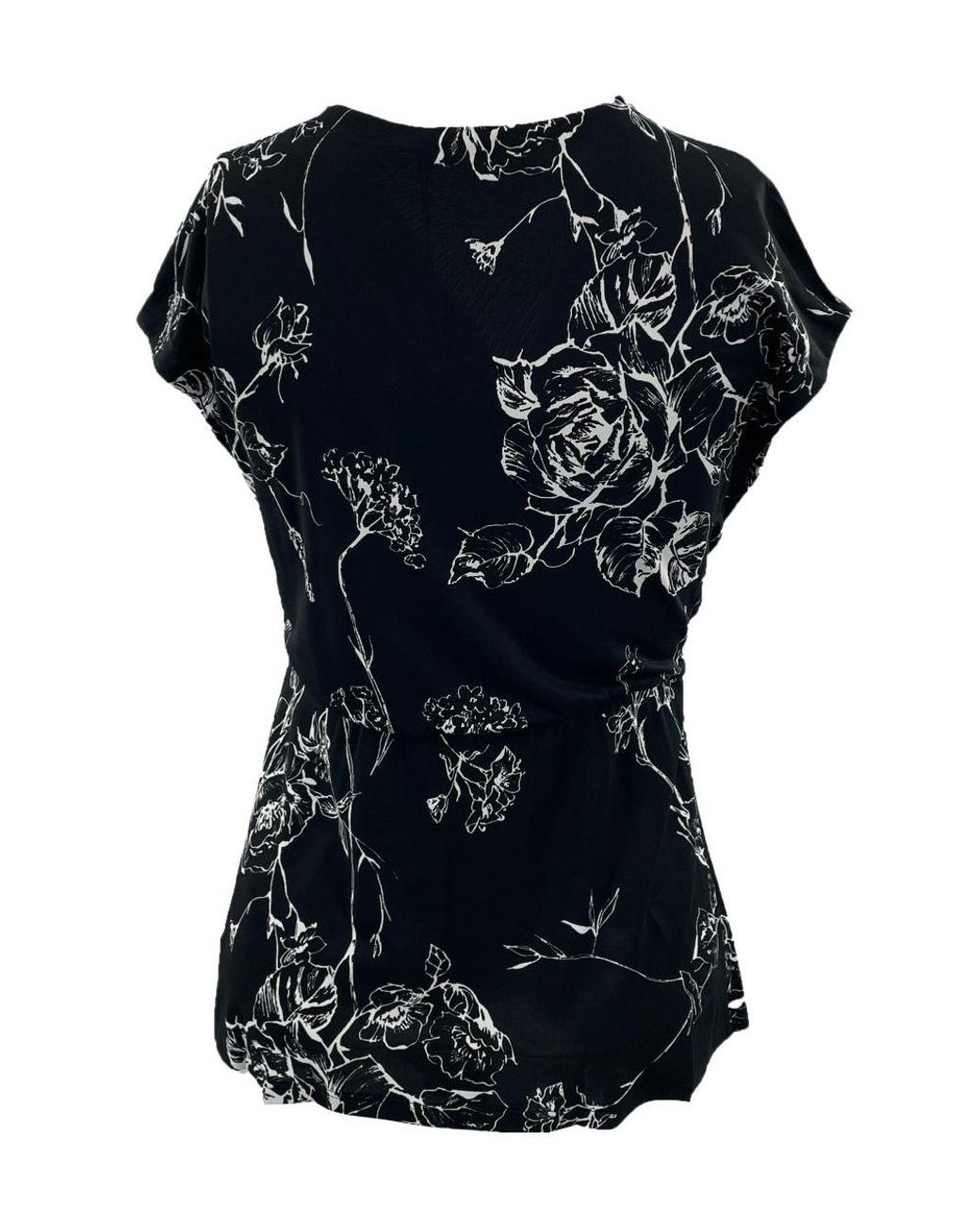 Max Mara Black V-Neck Blouse