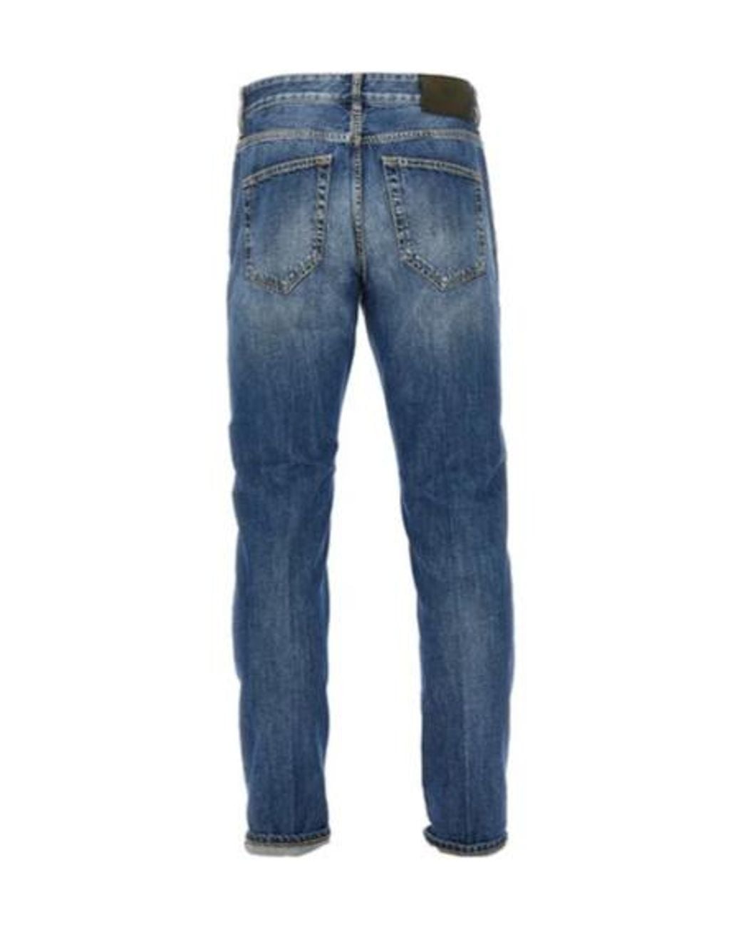 Pt Pantaloni Blue Pt Torino Whiskering Effect Tapered Leg Jeans for men