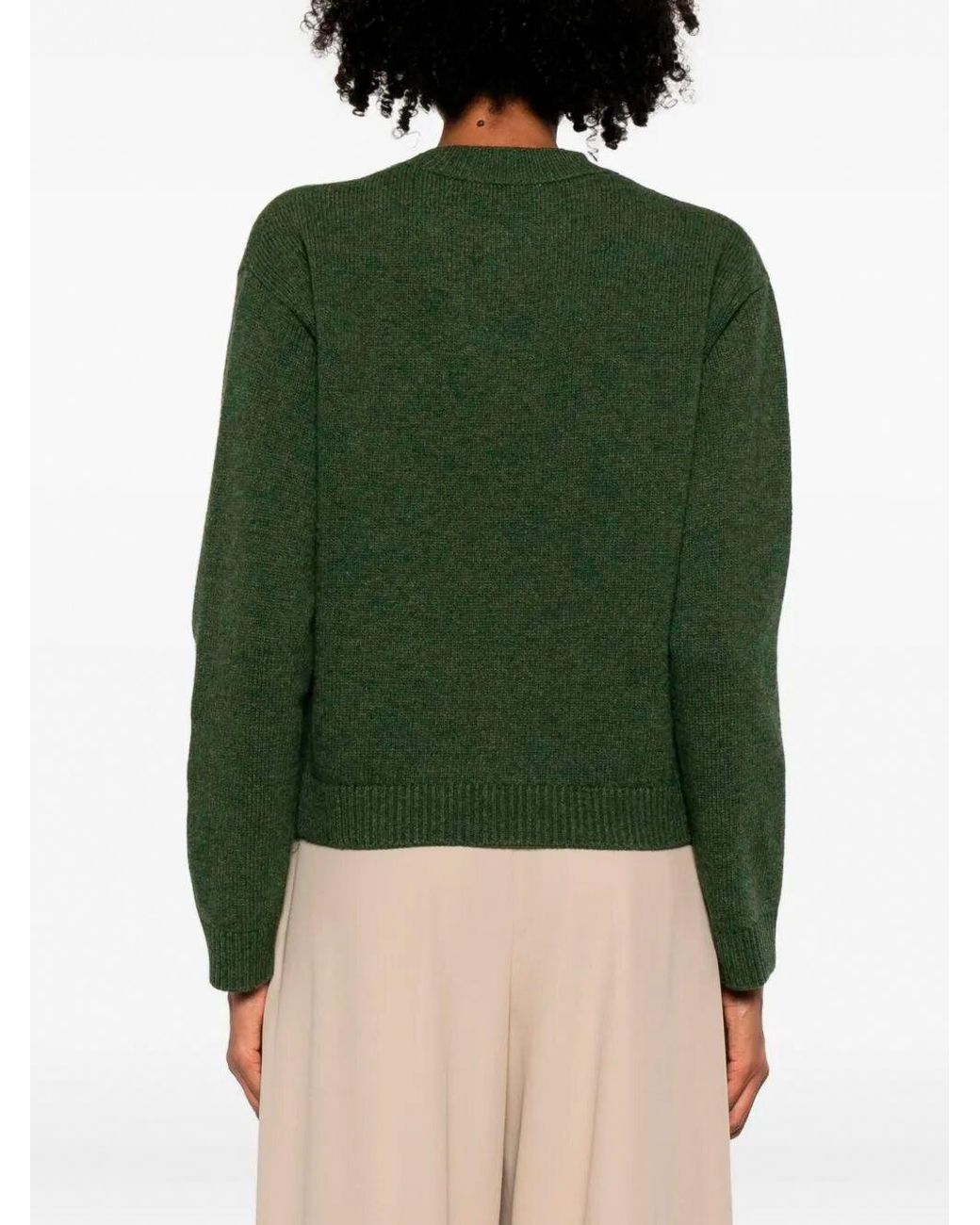 Gucci Green Logo Intarsia-Knit Crewneck Jumper
