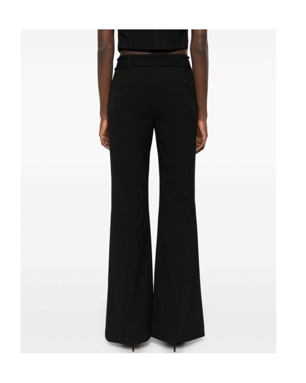 ROTATE BIRGER CHRISTENSEN Black By Birger Christensen Flared Pants