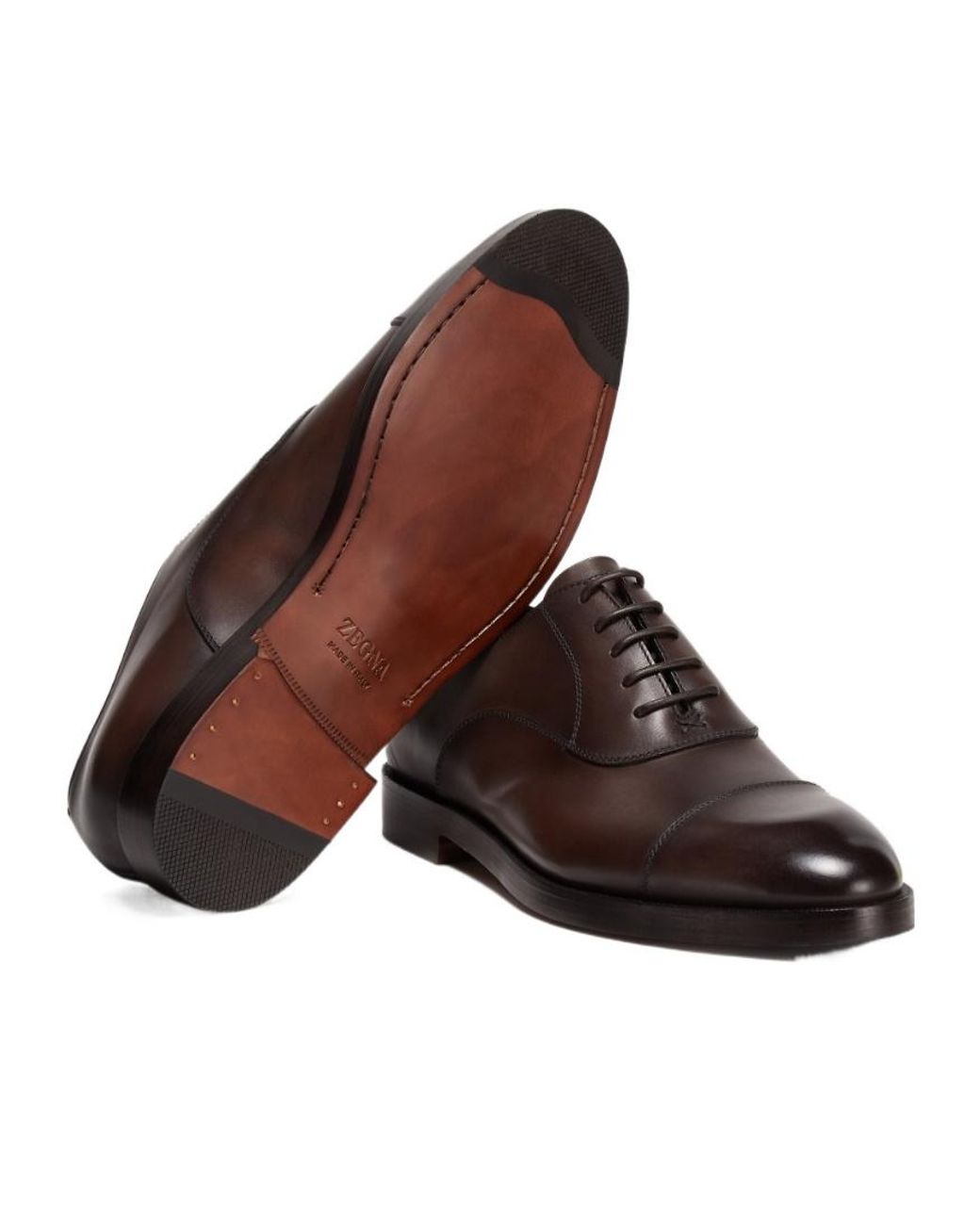 Zegna Black Torino Oxford Shoes for men