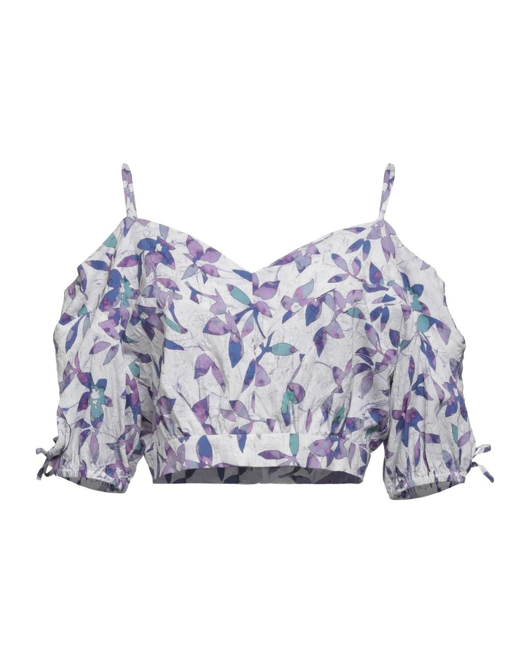 Isabel Marant Blue Off-The-Shoulder Top