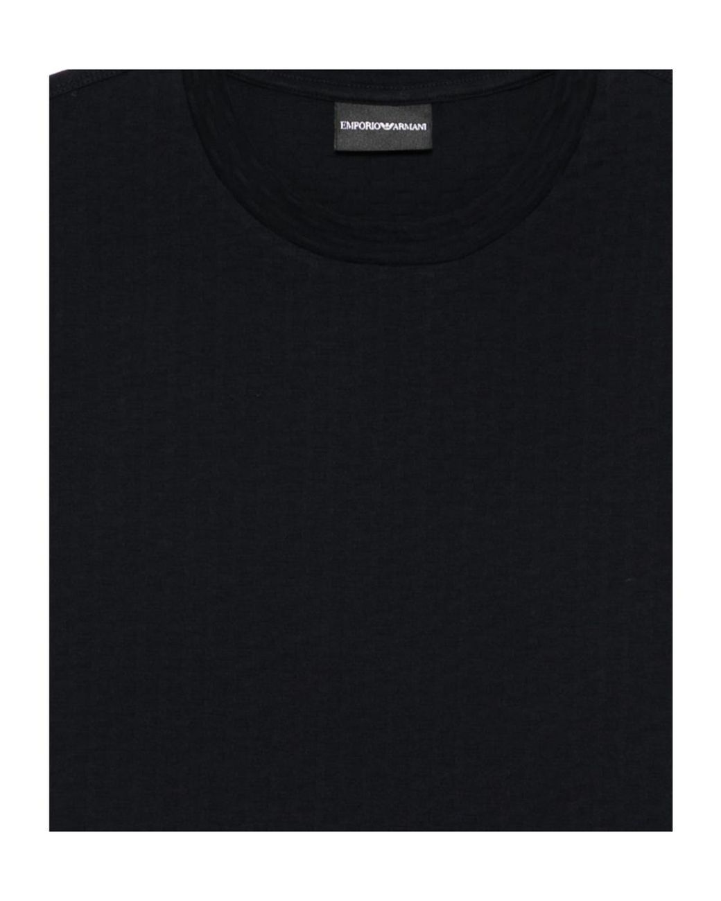 Emporio Armani Black Textured T-Shirt for men